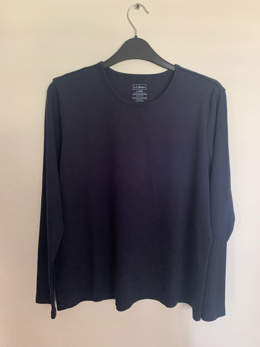 L.L. Bean Navy Long-Sleeve Crew Tee